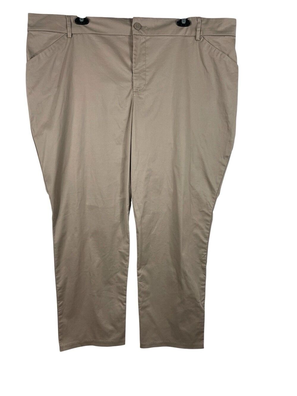 Lee Women’s Plus 26W Medium Wrinkle Free Khaki Chino Pants Straight Leg